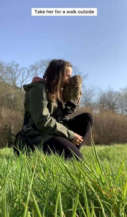 C1109015 This couple rescued an owl stuck in car and adopted it_part2